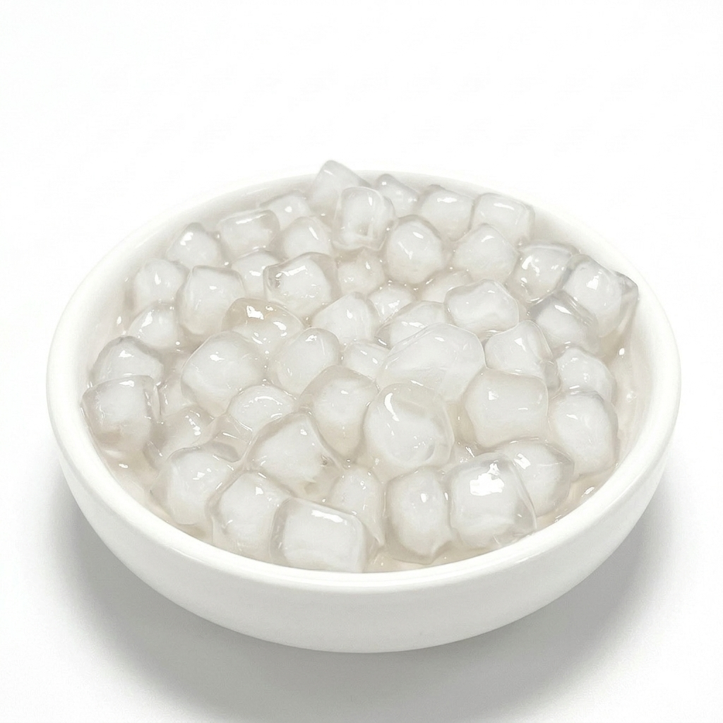 Transparent Colored Dot Cube Tapioca Pearls